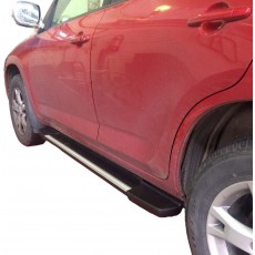 Пороги на Toyota RAV XA30 2006-2013 серебристый цвет