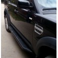 Алюминиевая накладка порога Land Rover Discovery 3 4 (черная)