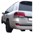 Пороги на Toyota Land Cruiser 200 черный цвет