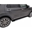 Пороги на Ford Explorer 2010+ серебристый