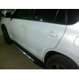Пороги на Toyota RAV XA30 2006-2013 серебристый цвет
